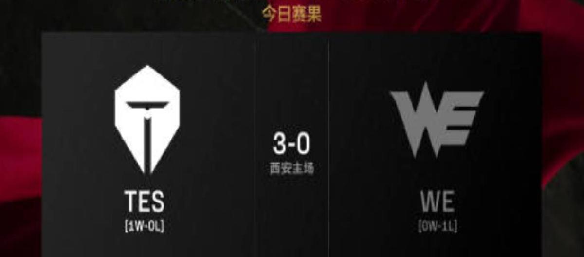 TES successfully defeated WE 3-0 and won the game