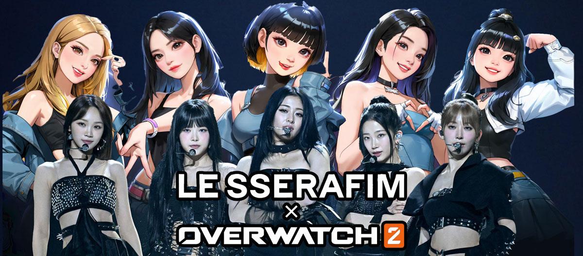 Overwatch 2 and the popular Korean idol girl group LE SSERAFIM will be collaborating for the second time..