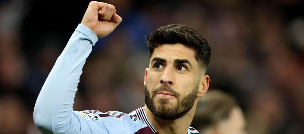 ◤UEFA Champions League◢ Marco Asensio scores twice to help Aston Villa thumped Club Brugge 3-0 and progress to the quarter-finals..