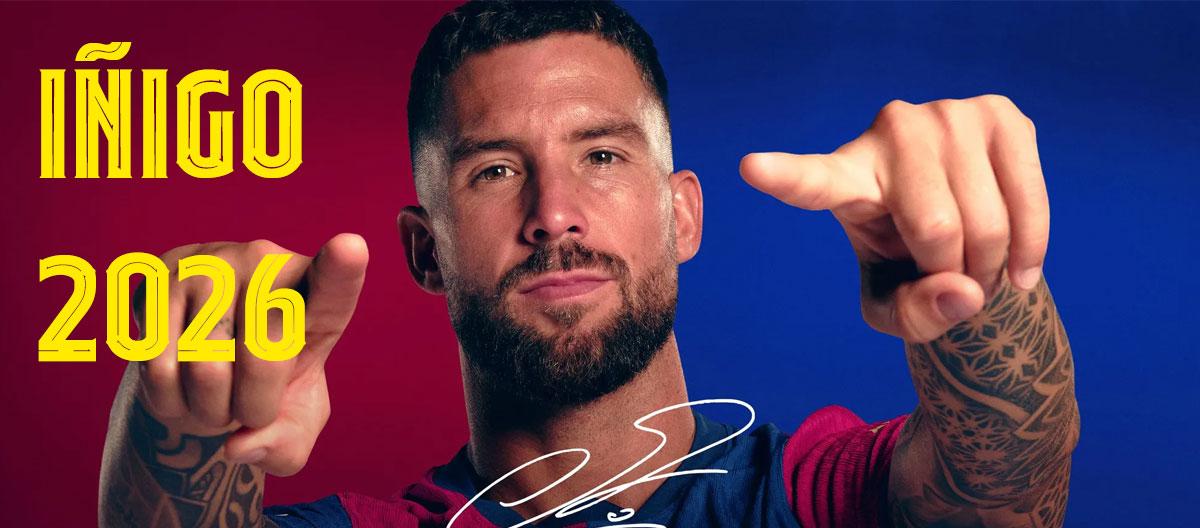 Barcelona triggered the automatic contract extension clause of defender Iñigo Martínez..