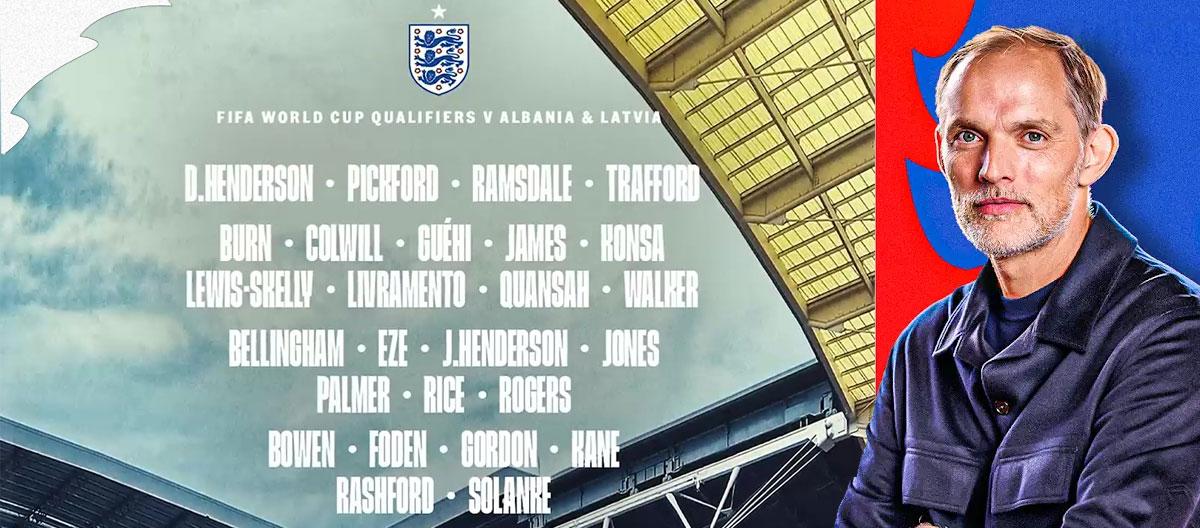 Harry Kane, Jude Bellingham, Declan Rice and more called up to England national team's latest 24-man squad list..