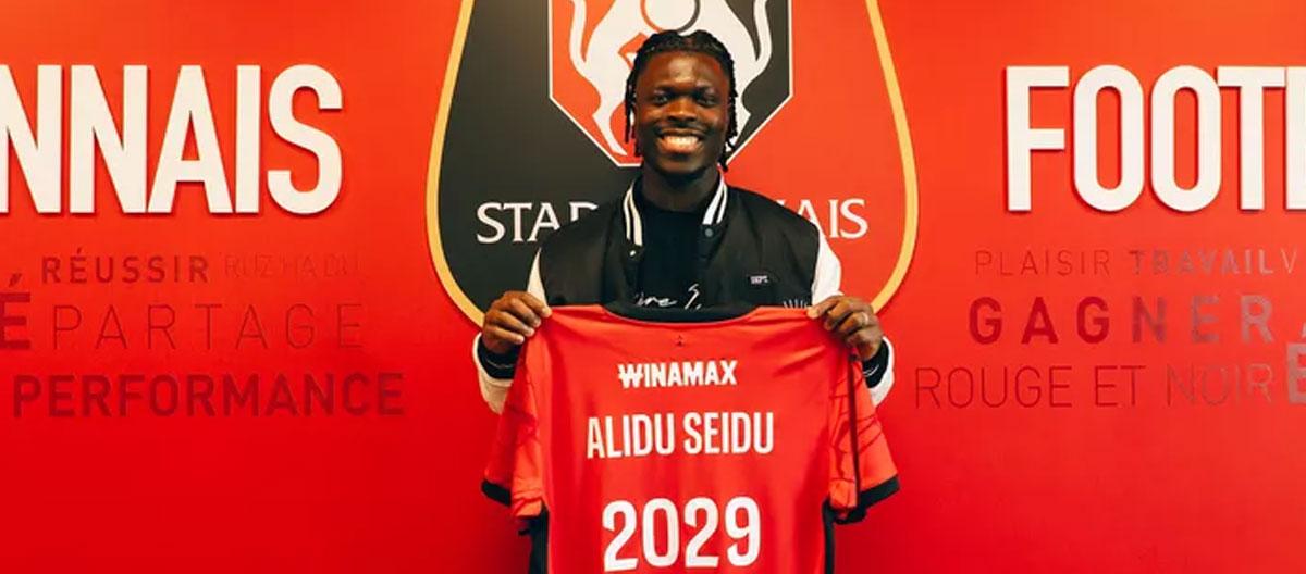 Stade Rennais completes contract extension with Ghana international defender Alidu Seidu..