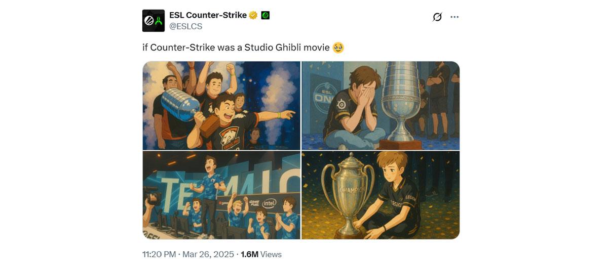 Counter Strike 2 e-sports tournament organizer ESL criticized by many netizens for deliberately posting several tweets on the topic through its official X (Twitter) account in order to take 