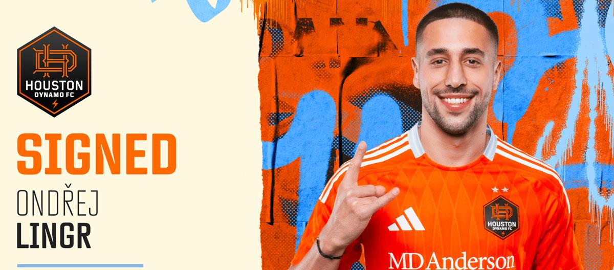 Houston Dynamo officially completes the signing of Czech international attacking midfielder Ondrej Lingr from Slavia Prague..