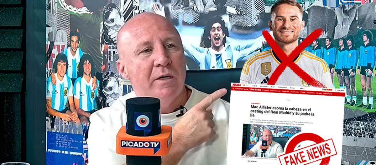 Father of Liverpool midfielder Alexis Mac Allister refute rumours claiming that his son would join Real Madrid this summer..