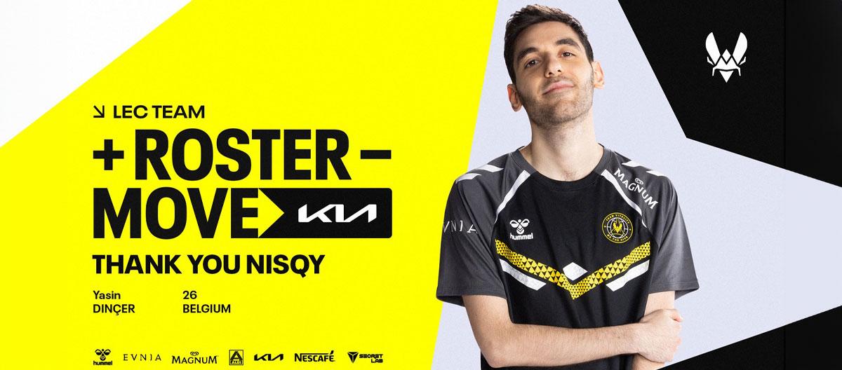 Vitality part ways with its League of Legends team mid laner Nisqy..
