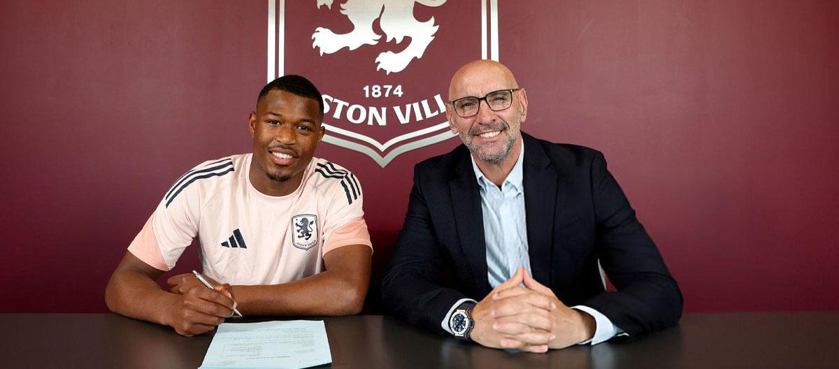 Aston Villa officially announced the signing of Feyenoord's young Netherlands U19s international forward Zépiqueno Redmond..