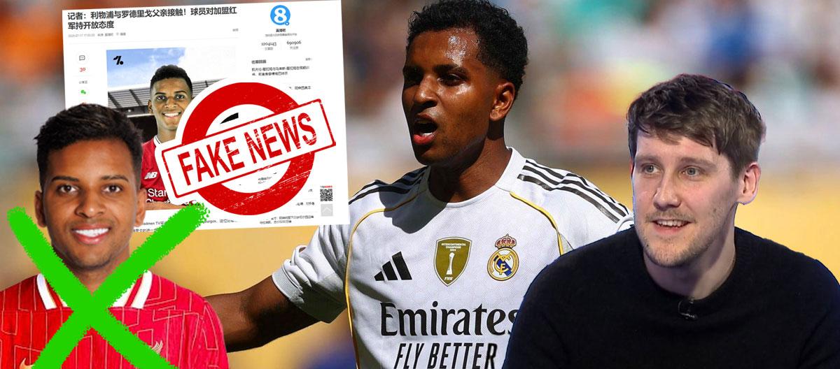 Infamously notorious Chinese media outlet Zhibo ba slammed for falsely claiming that Rodrygo is discussing about joining Liverpool with his father..