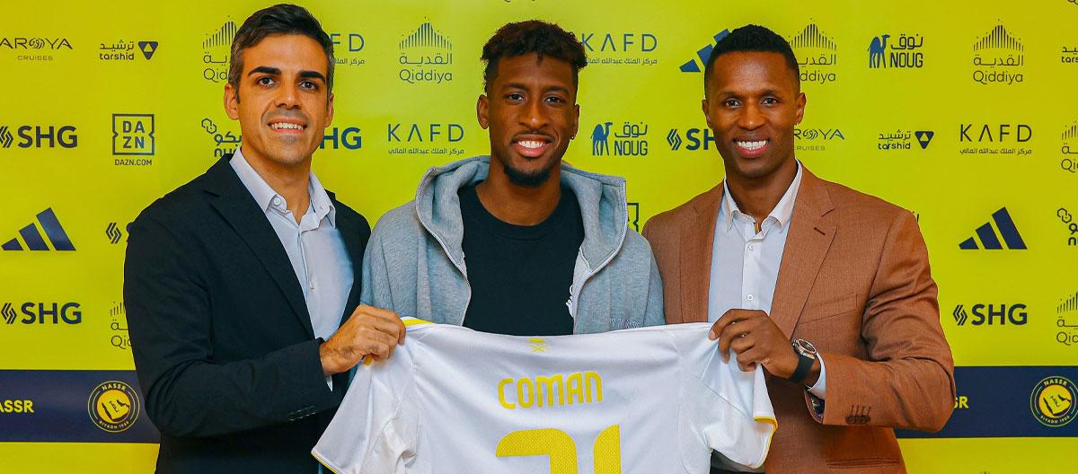 Al-Nassr officially announce the signing of legendary Bayern Munich winger Kingsley Coman..