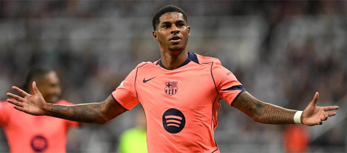 Champions League - Rashford scores twice as Barcelona beat Newcastle 2-1