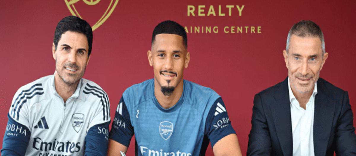 Arsenal has extended the contract of 24-year-old central defender Saliba to 2030