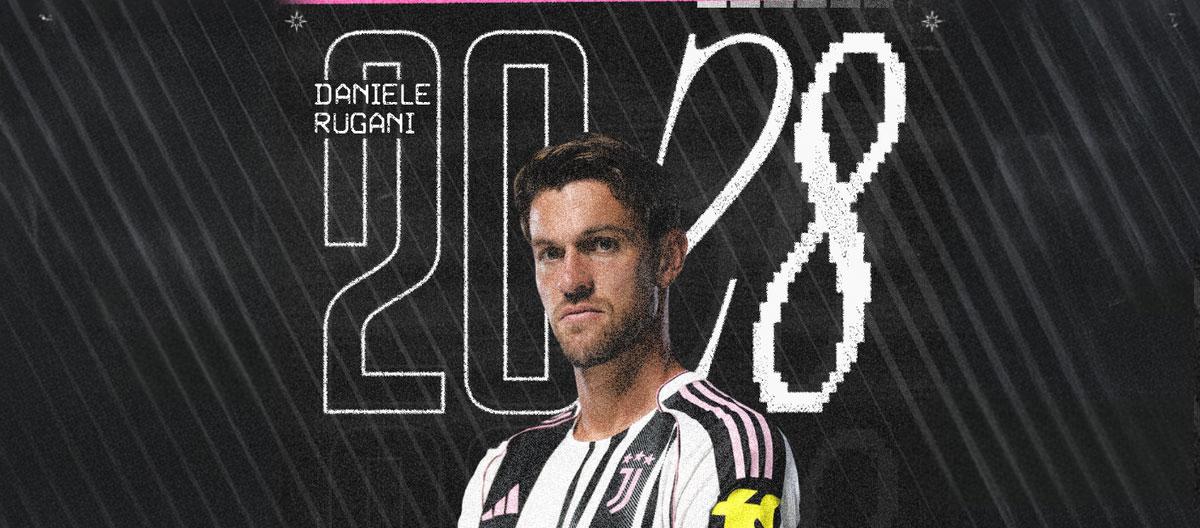 Juventus completes contract extension with Italy international defender Daniele Rugani..