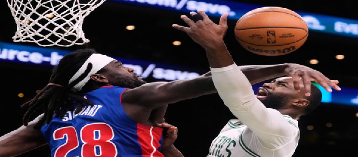Cunningham's 32 points helped his team stage a comeback to defeat the Pistons 112-105 against the Celtics.