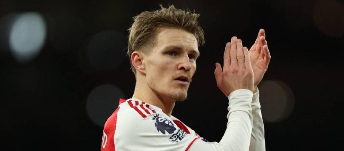 Captain Ødegaard's first goal of the season helped Arsenal secure their third consecutive Premier League victory.