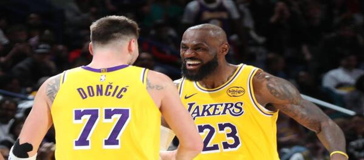 James and Doncic each scored 30 points as the Lakers defeated the Pelicans 111-103.