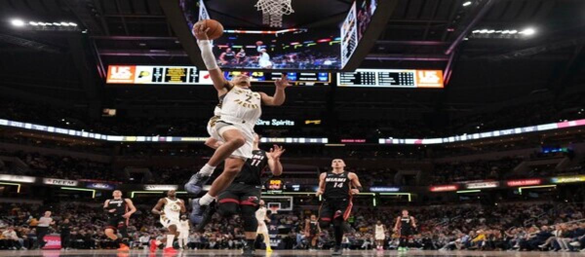Nembuhard's 29 points secured a 123-99 victory for the Pacers over the Heat.