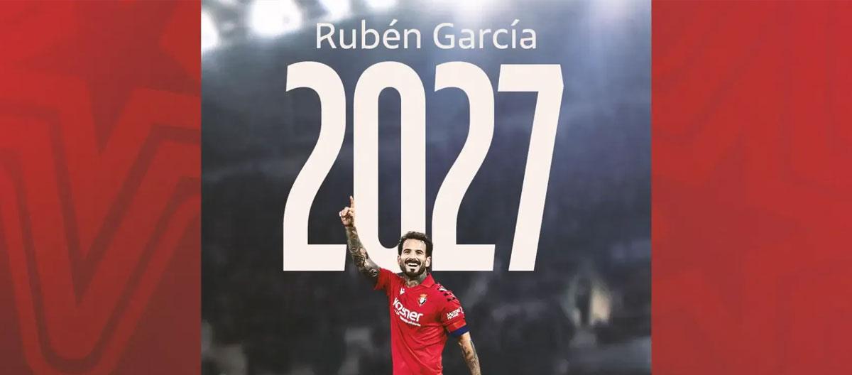 Osasuna completes contract extension with Spanish winger Rubén García..