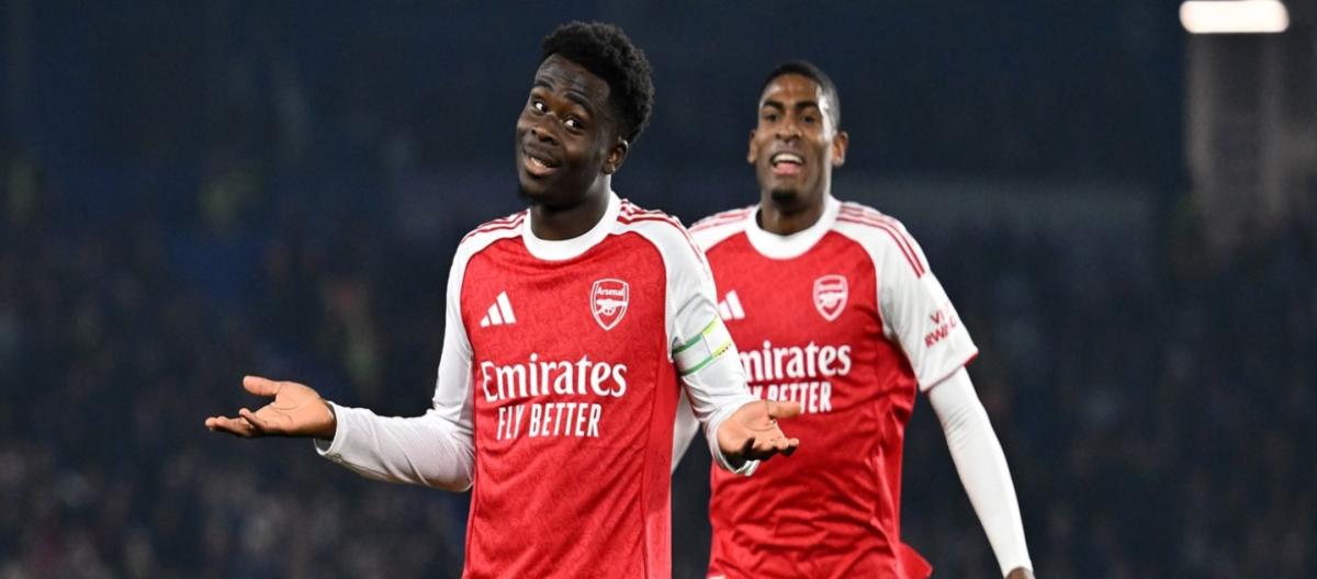 Premier League – Saka's 9th-minute winner secures Arsenal 1-0 Brighton, maintaining their top spot in the table.