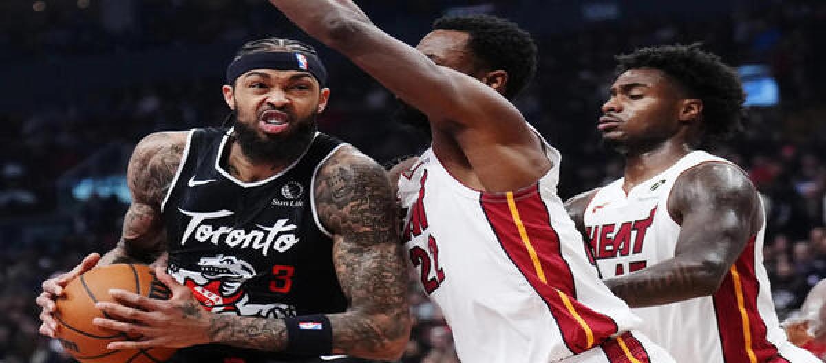 Ingram scored 38 points as the Raptors defeated the Heat 128-114.