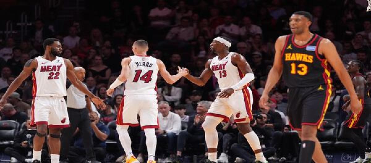 Hield's 31 points weren't enough to save the Heat from a 143-117 victory over the Hawks.
