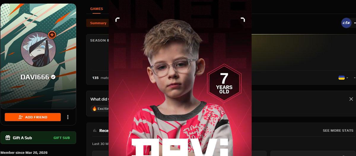 Counter Strike 2: 7-year-old INNER CIRCLE prodigy DAVI666 handed 6-year FACE IT ban for violating the minimum age requirement to be registered as professional esports player..