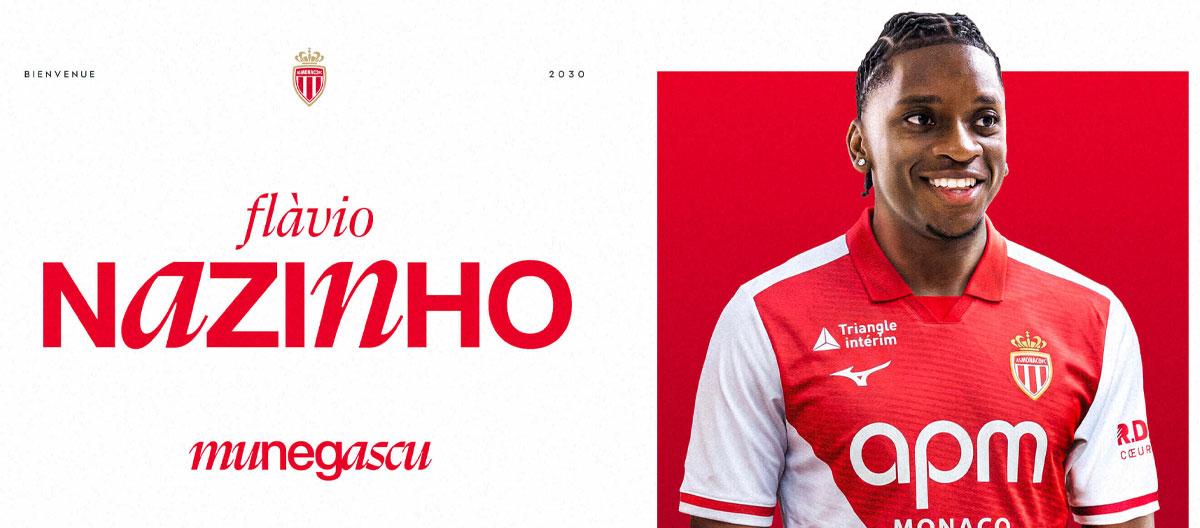 Monaco officially announce the signing of defender Flávio Nazinho from their sister club, Cercle Brugge..