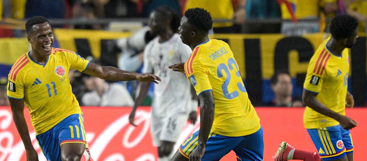 ◤FIFA World Cup in United States, Canada and Mexico◢ Jhon Arias' goal secures Colombia spot in the Round of 16s with a narrow 1-0 win over Ghana..