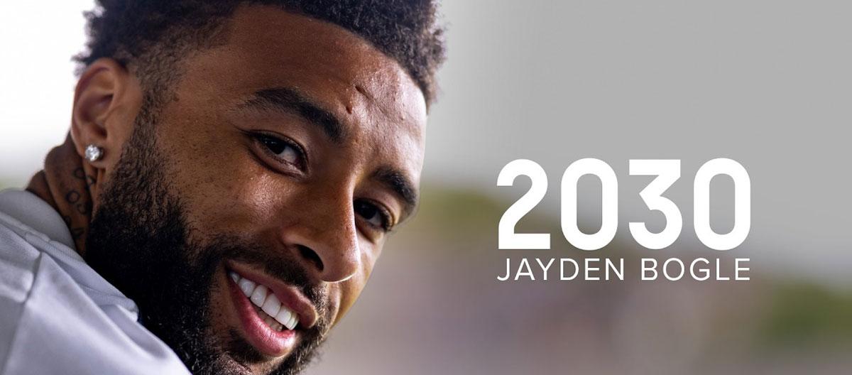 Leeds United completes contract extension with English right wing-back Jayden Bogle..