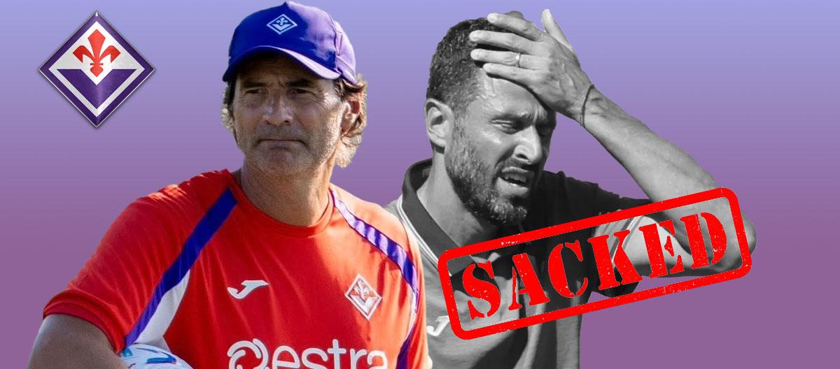 Fiorentina sacked head coach Fabio Grosso following three consecutive losses at the start of the new season..