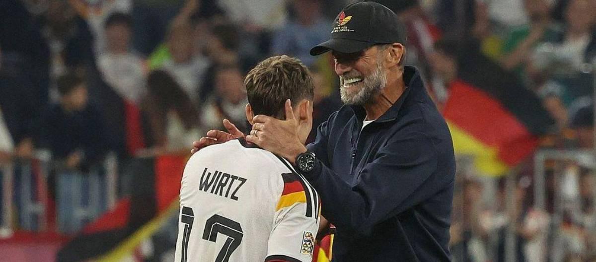 Klopp secures his first victory as manager of the German national team, resolving a crisis of confidence.