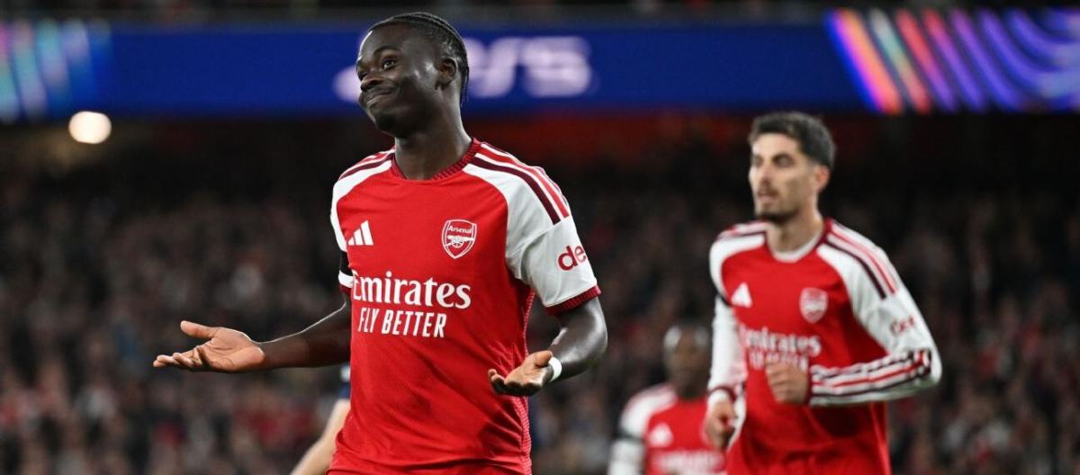 Champions League – Saka scores as Arsenal thrashes Lille 3-0