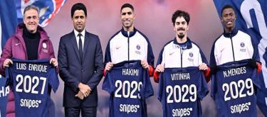 Official: Paris Saint-Germain has renewed contracts with coach Luis Enrique, Ashraf and other players