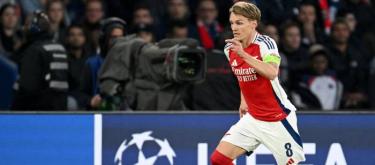 Arsenal captain Martin Odegaard admits it's painful to miss out on Champions League