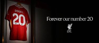 Liverpool officially retires Diogo Jota's No. 20 jersey