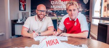 Monaco completes contract extension with Denmark international center forward wonderkid Mika Biereth..