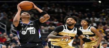 Bailey's 32 points shone as the Jazz defeated the Wizards 122-112.