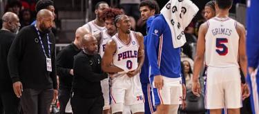 Philadelphia 76ers All-Star guard Tyrese Maxey is out with a sprained finger.
