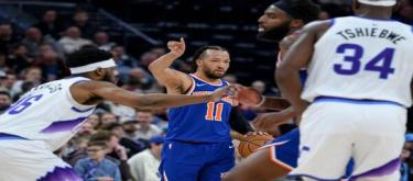 Sensabo scored 29 points in a losing effort as the Knicks easily defeated the Jazz 134-117.