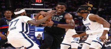 With Durant scoring 30 points and Cunningham adding 17, the Pistons easily defeated the Grizzlies 126-110.