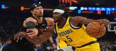 Hart's 33 points put the Knicks to a comfortable 136-119 victory over the Pacers.