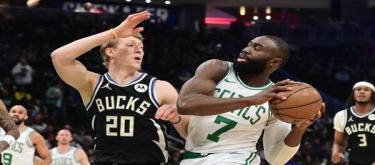 Brown scored 26 points and Tatum added 23, as the Celtics defeated the Bucks 133-101.
