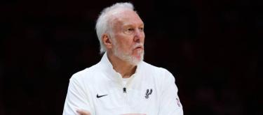 Legendary head coach Gregg Popovich appeared to give a pep talk to the Spurs, who are ready to face the Trail Blazers.