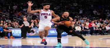 Brunson's 26 points saved the Knicks from a 108-102 defeat to the 76ers.