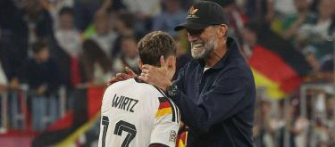Klopp secures his first victory as manager of the German national team, resolving a crisis of confidence.