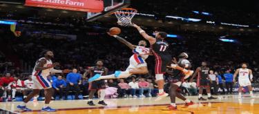 Giannis Antetokounmpo's 36 points weren't enough to secure a 128-111 victory for the Pistons over the Heat.